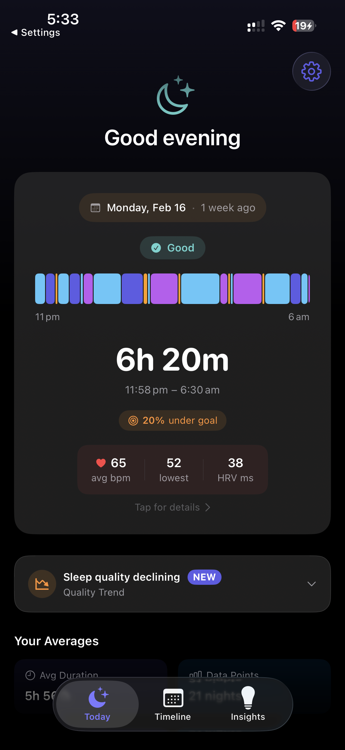 Nightmark - Today view