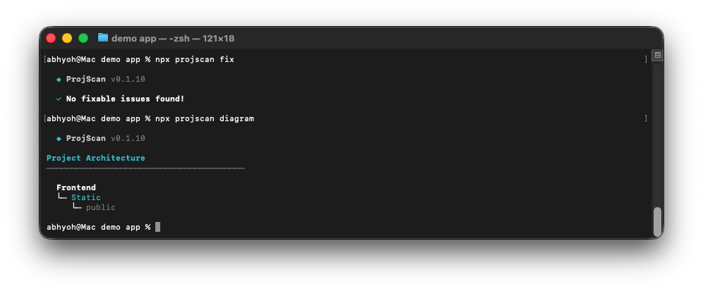 ProjScan ASCII architecture diagram